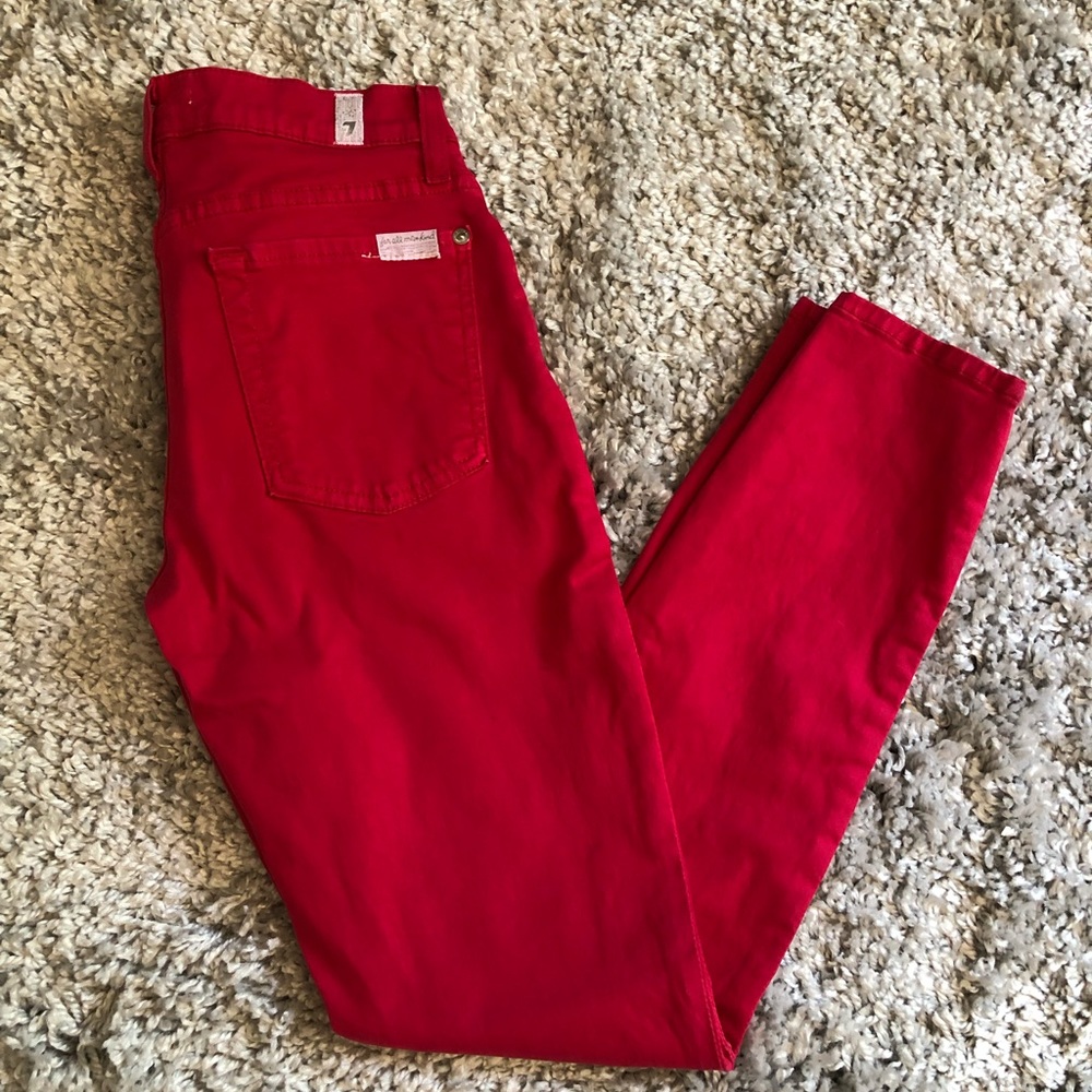 Hot Pink 7 for all mankind skinny jeans! 💕